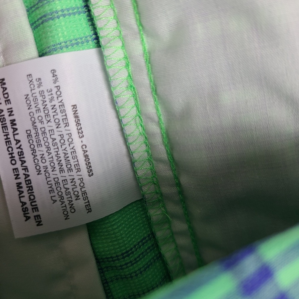 Nike Shorts Boys XL Blue Green Plaid 11" Dri Fit Tour Performance Golf Chino - Picture 11 of 14